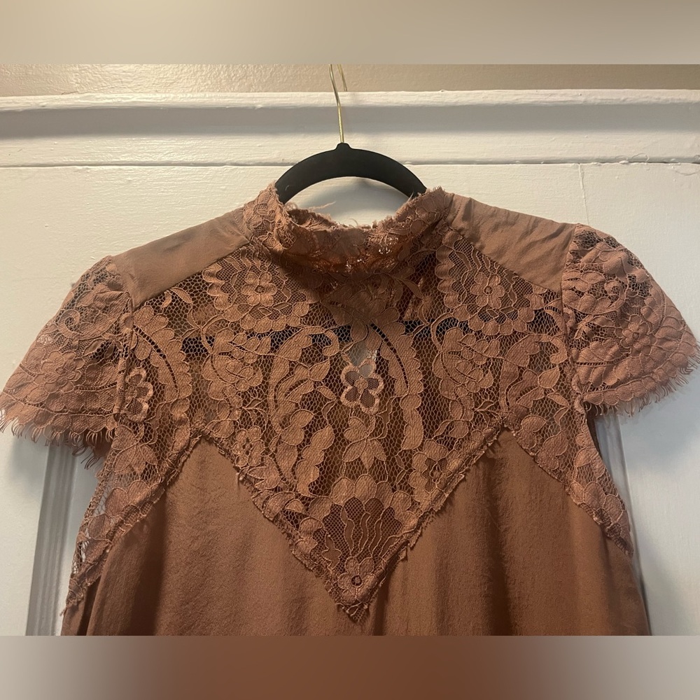 Nwot Revolve Ravn Noma Top Lace Dusty Rose Small View 3